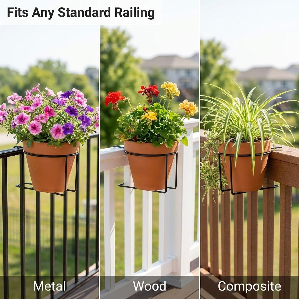 🌱Buy More Save More 🌿Railing Plant Hanger