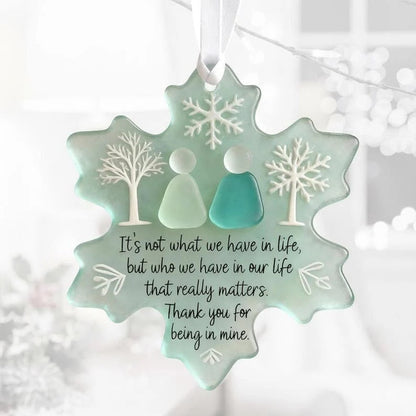 🌊Snowflake-Shaped Sea Glass Friendship Decor❄✨ Shaped by Nature & Crafted by Hand!