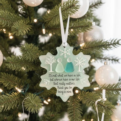🌊Snowflake-Shaped Sea Glass Friendship Decor❄✨ Shaped by Nature & Crafted by Hand!