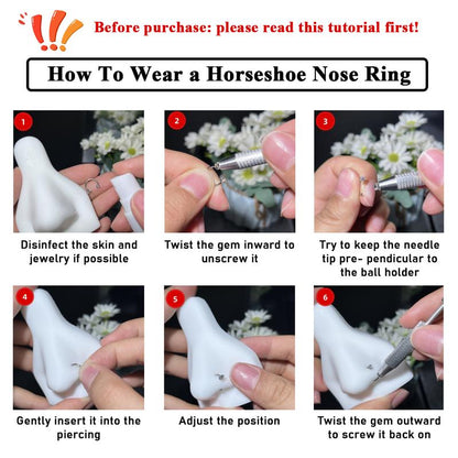 Internally Threaded Gems Nose Ring