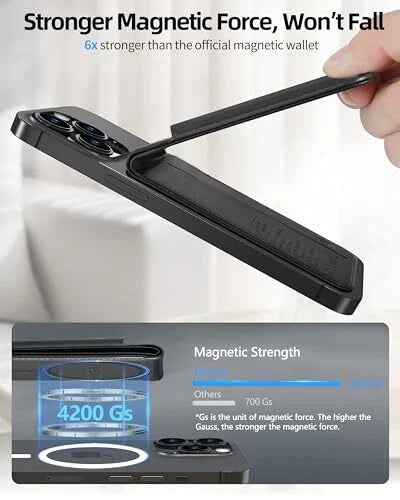 📱for Magsafe Wallet, Works ，Strongest Magnetic Wallet