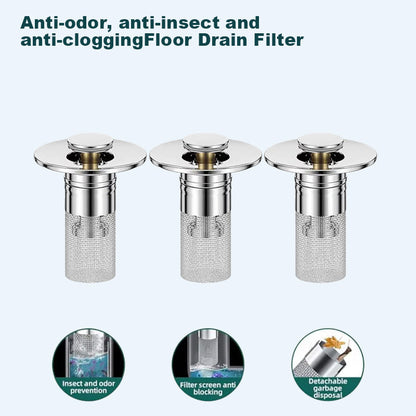 Offer ends TODAY!-🔥Pop Up Sink Drain Strainer----🛀Removes odors and prevents blockages