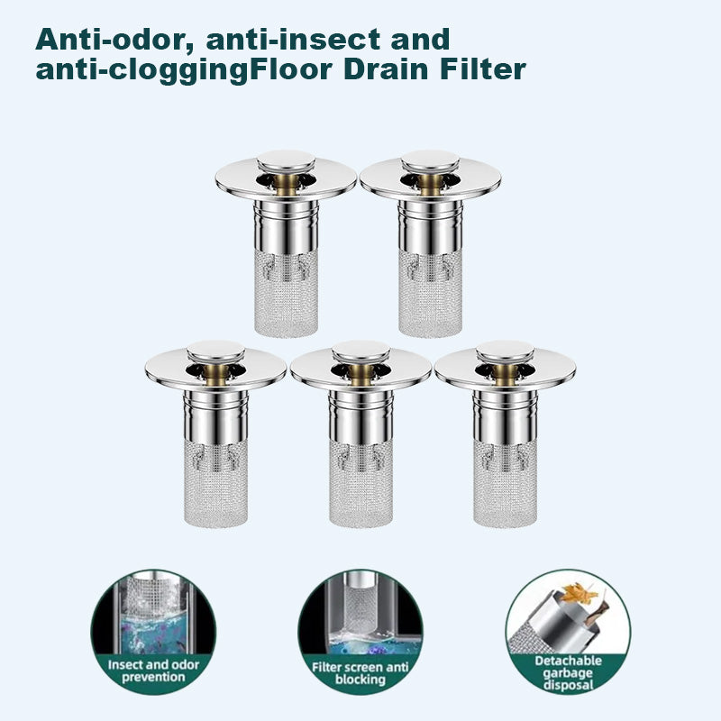 Offer ends TODAY!-🔥Pop Up Sink Drain Strainer----🛀Removes odors and prevents blockages